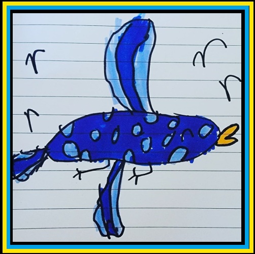 Blue Bird Drawing