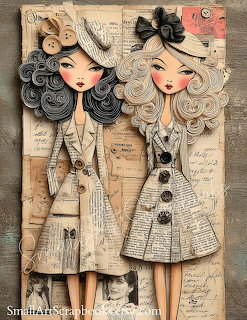 Vintage Paper Doll Art