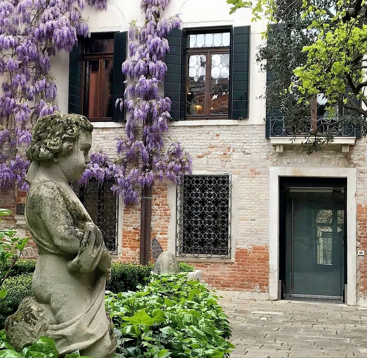 Venetian Garden Courtyard Wisteria
