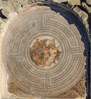 Theseus Fighting Minotaur Mosaic