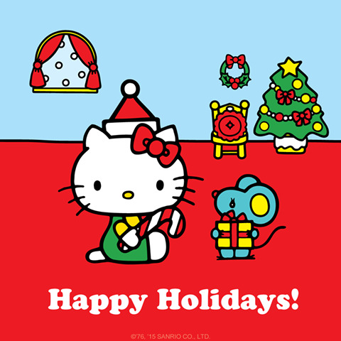 Hello Kitty Christmas Scene