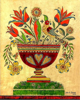 Distelfink with Flowers