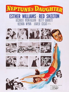 Neptune's Daughter 1949 movie poster with Esther Williams in swimsuit and promotional scene photos