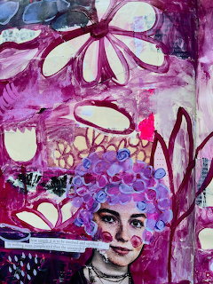 Pink Floral Portrait Collage