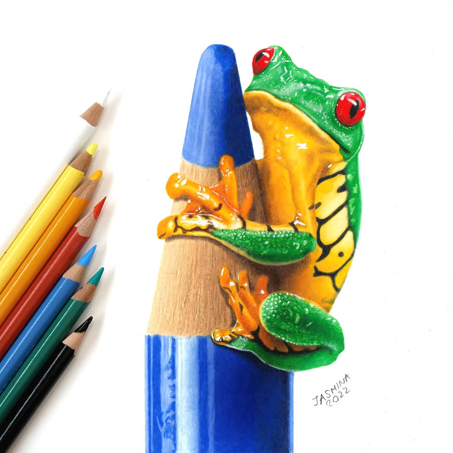 Frog on Pencil