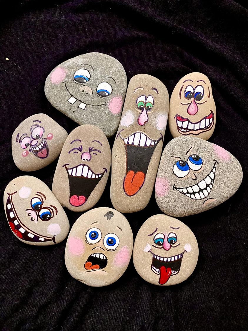 Painted Smiley Face Rocks