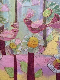 Whimsical Birds and Flowers Art