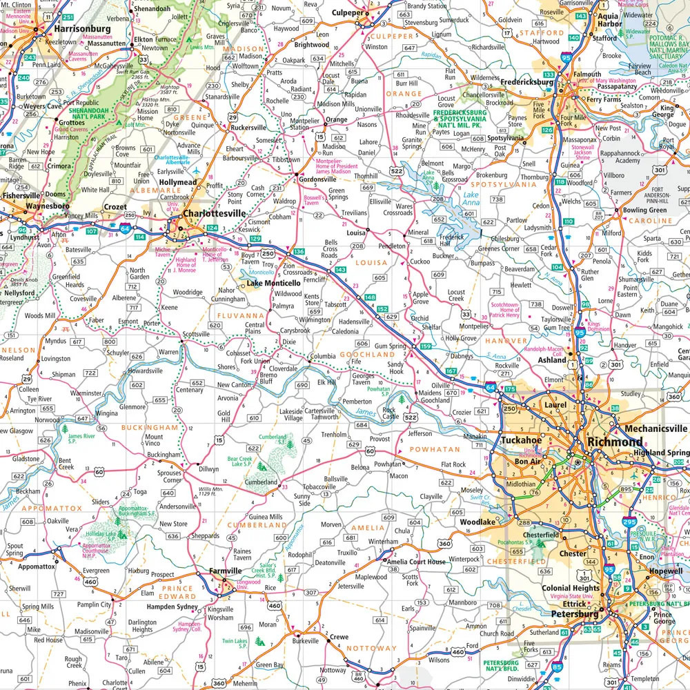Virginia Road Map