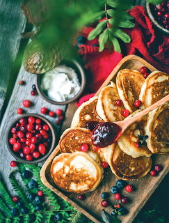 Oladyi Pancakes with Berries