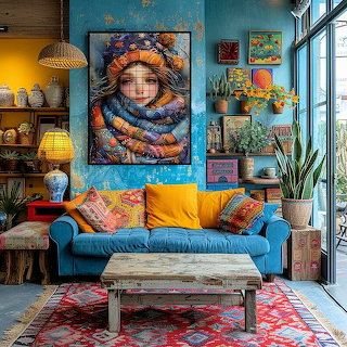 Colorful Bohemian Living Room