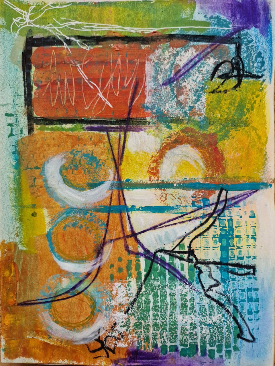 Colorful abstract art composition
