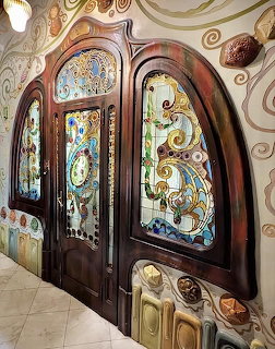 Art Nouveau Stained Glass Doors