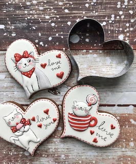 Heart Cat Cookies