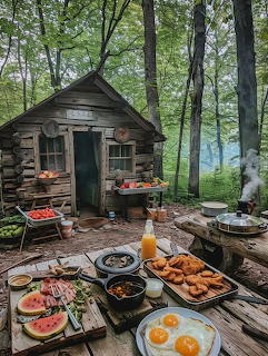 Breakfast at Forest Cabin