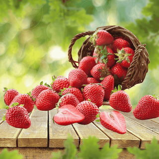 Fresh Strawberries in Basket