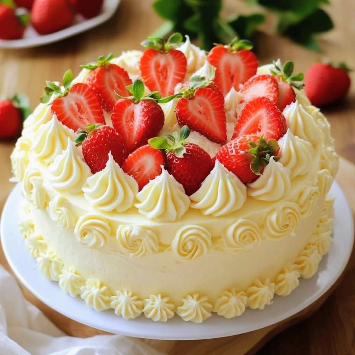 Strawberry Cream Cake