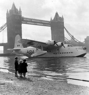Sunderland Flying Boat at Tower Bridge