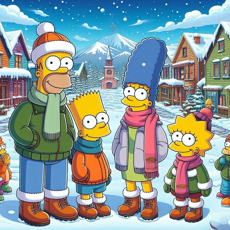 Simpsons Winter Scene