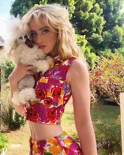 Kathryn Newton with Dog