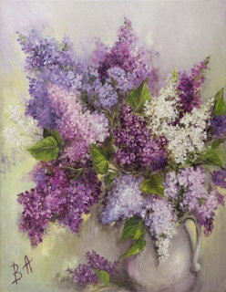 Lilac Bouquet Painting