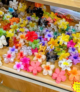 Plumeria Flower Hair Claw Clips