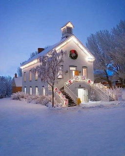 Christmas Church in Snow