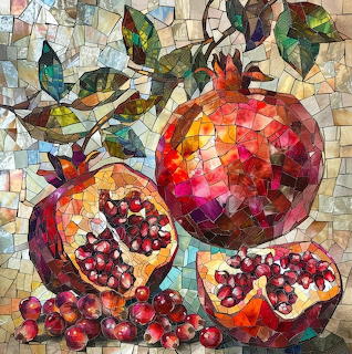 Pomegranate Mosaic Art