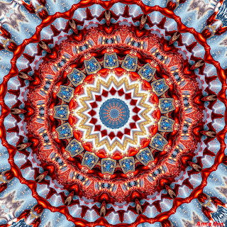 Red Blue Mandala