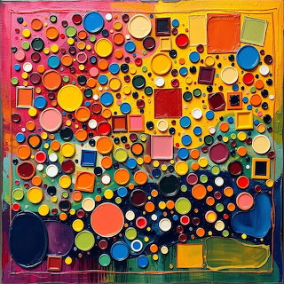 Colorful Abstract Circles Squares