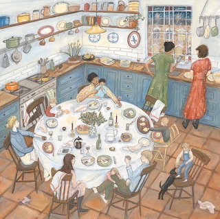 Family Kitchen Scene