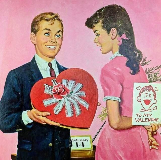 Vintage Valentine's Day Illustration