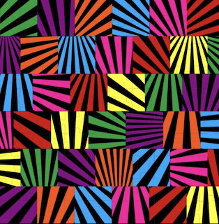 Colorful Geometric Rays Pattern