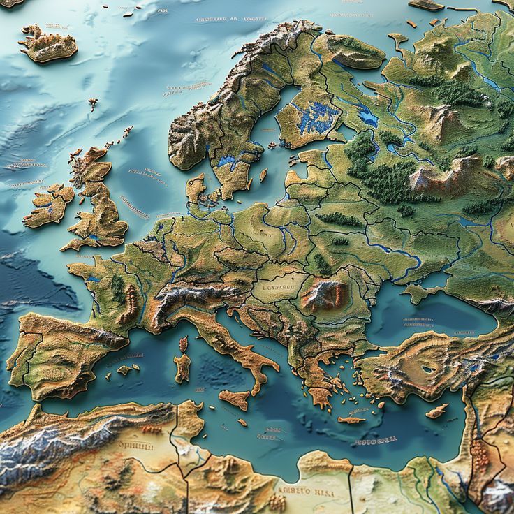 Europe Relief Map