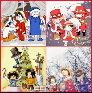 Anime Christmas Celebration Collage