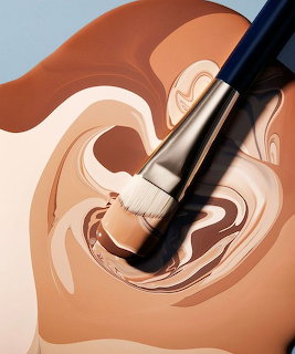 Abstract image of diluted colors blending in fluid patterns.