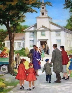 Family Attending White Church