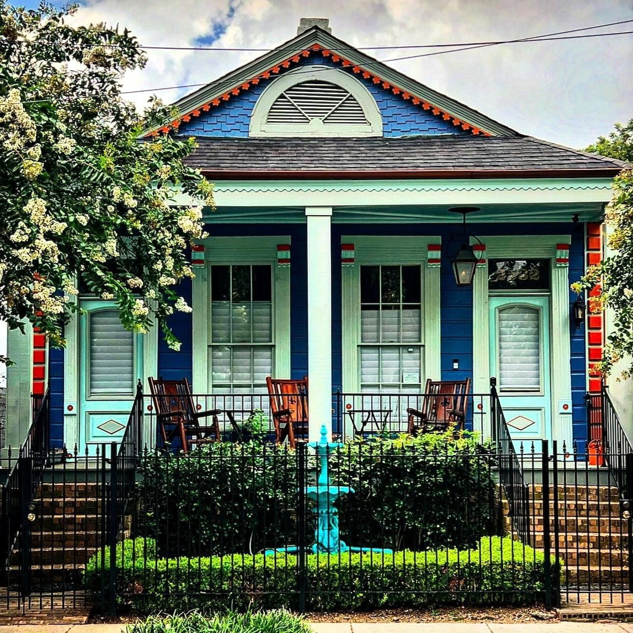 Colorful New Orleans Shotgun House
