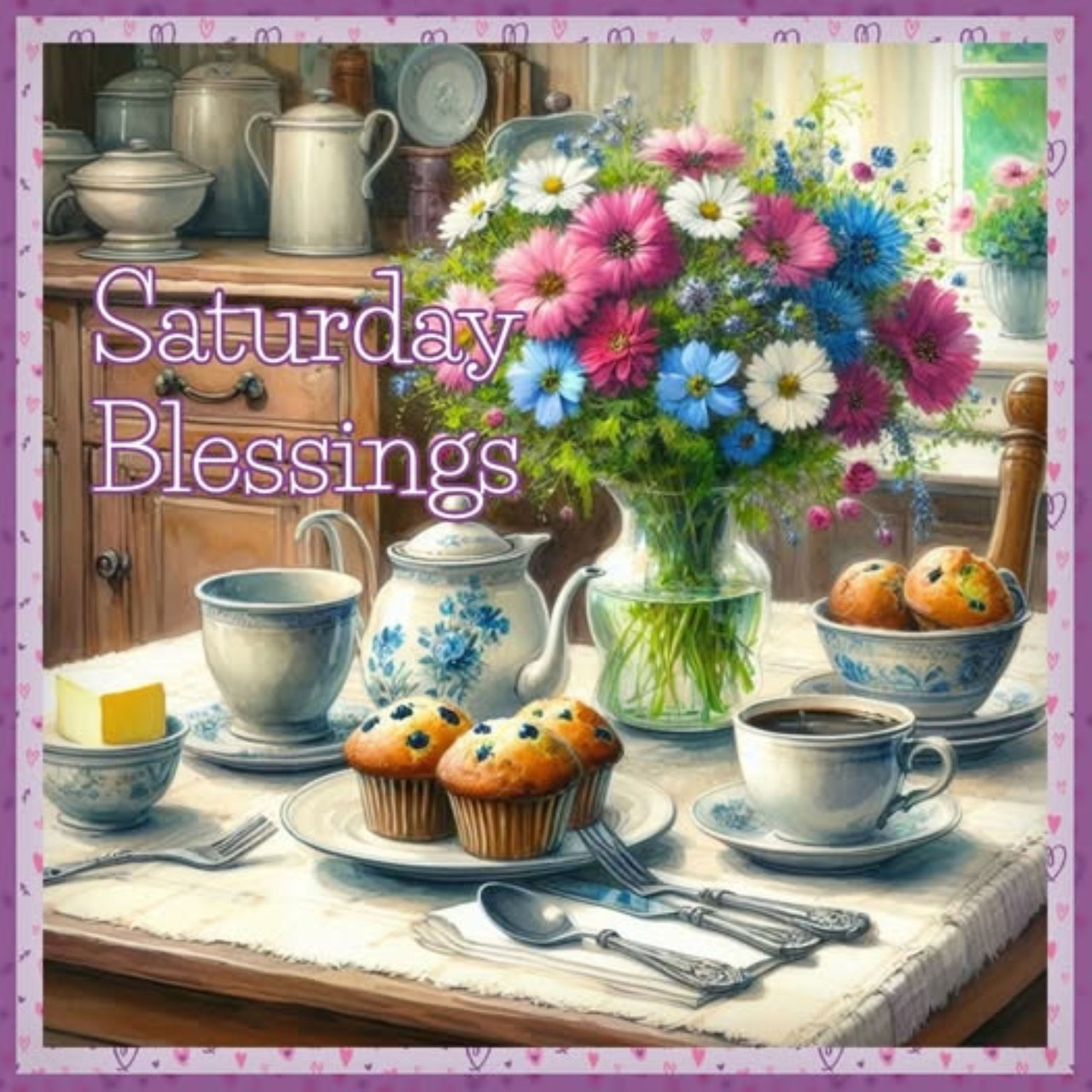Saturday Blessings Breakfast Scene