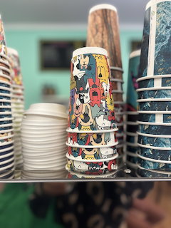 Colorful Stacked Coffee Cups