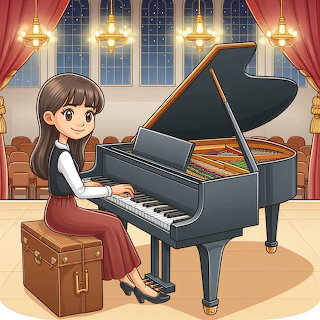 Pianist at Grand Piano