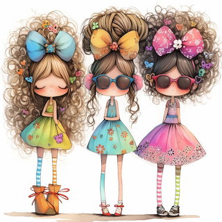 Cute Girls Illustration