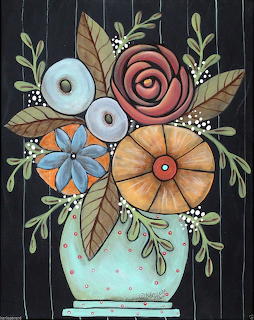 Naive Art Floral Bouquet
