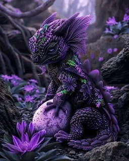 Purple Baby Dragon Hatching