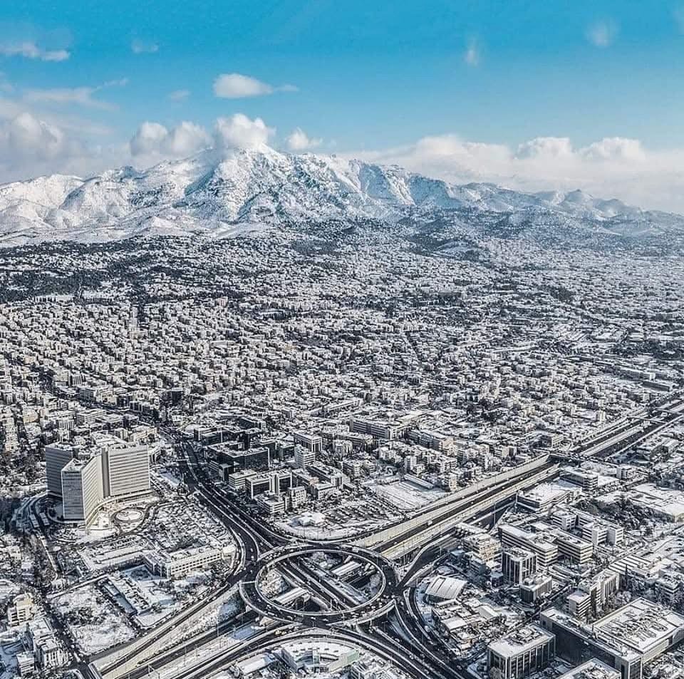 Athens Snowy Cityscape