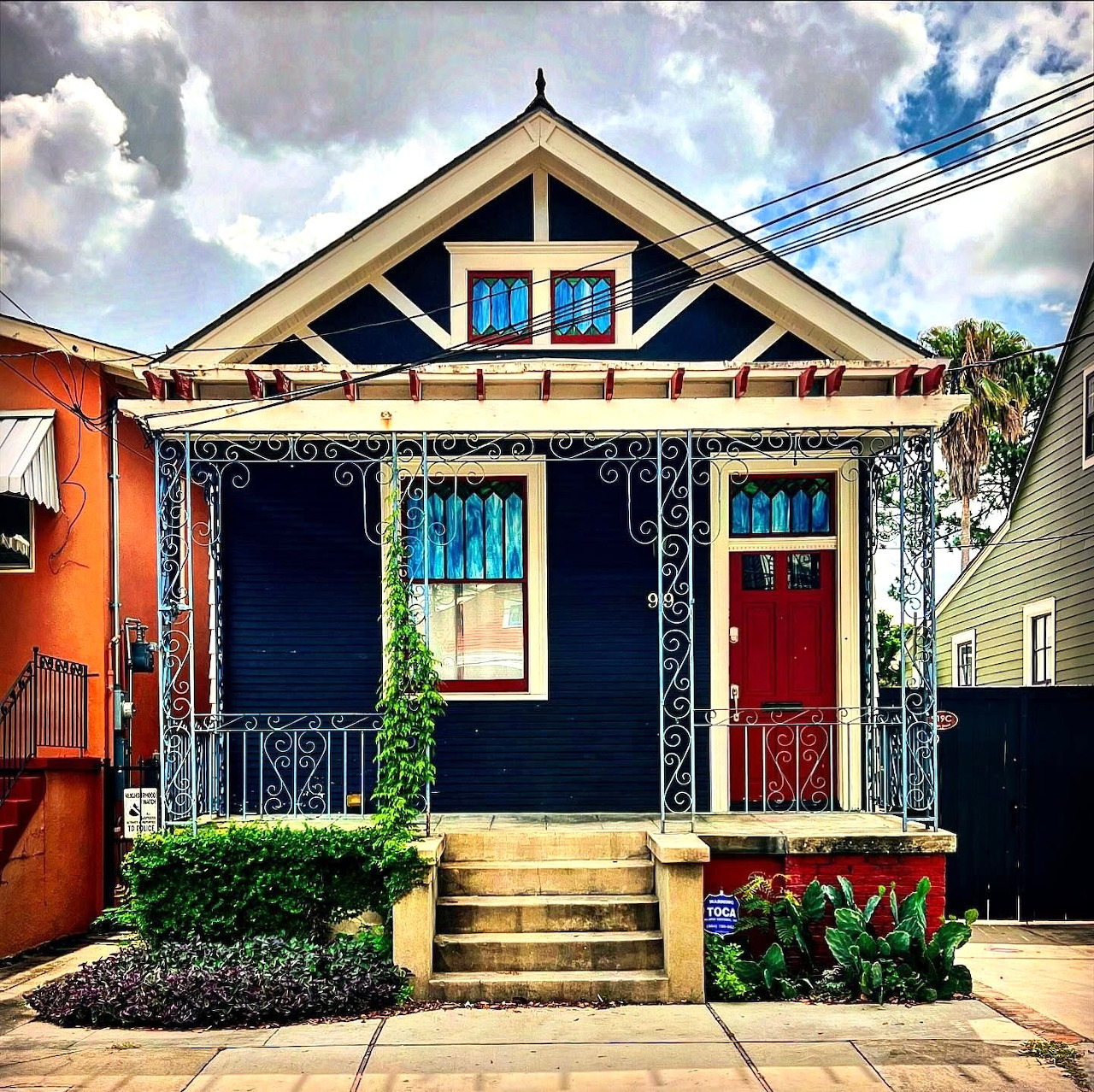Blue Cottage Facade
