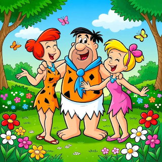 Flintstones Family Portrait