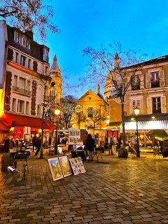 Place du Tertre Paris Evening