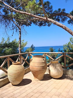 Mediterranean Terrace Clay Urns