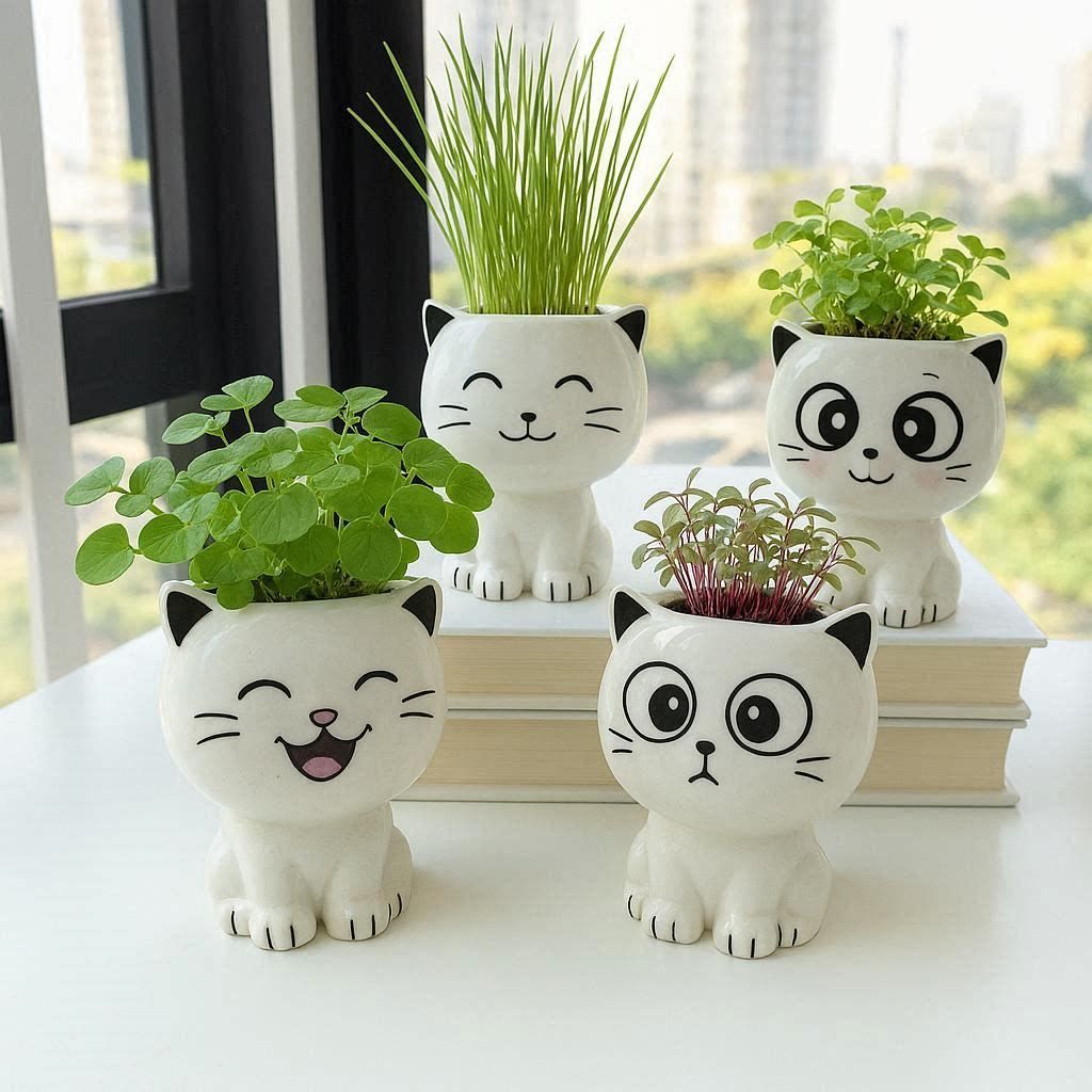 Cat Planters Window
