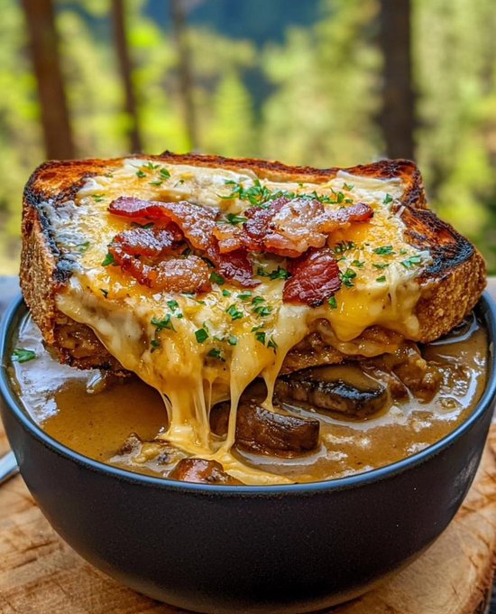 French Onion Soup Toasted Bread